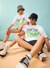 SOCIAL INTROVERT UNISEX OVERSIZED TSHIRT - THE VOGUE APPARELS